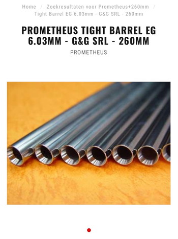 Image 2 for Prometheus 6.03 inner barrel 260mm