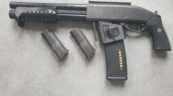 Imagen 3 de M870 Breacher Gas Shotgun | Tokyo Marui met M4  adapter