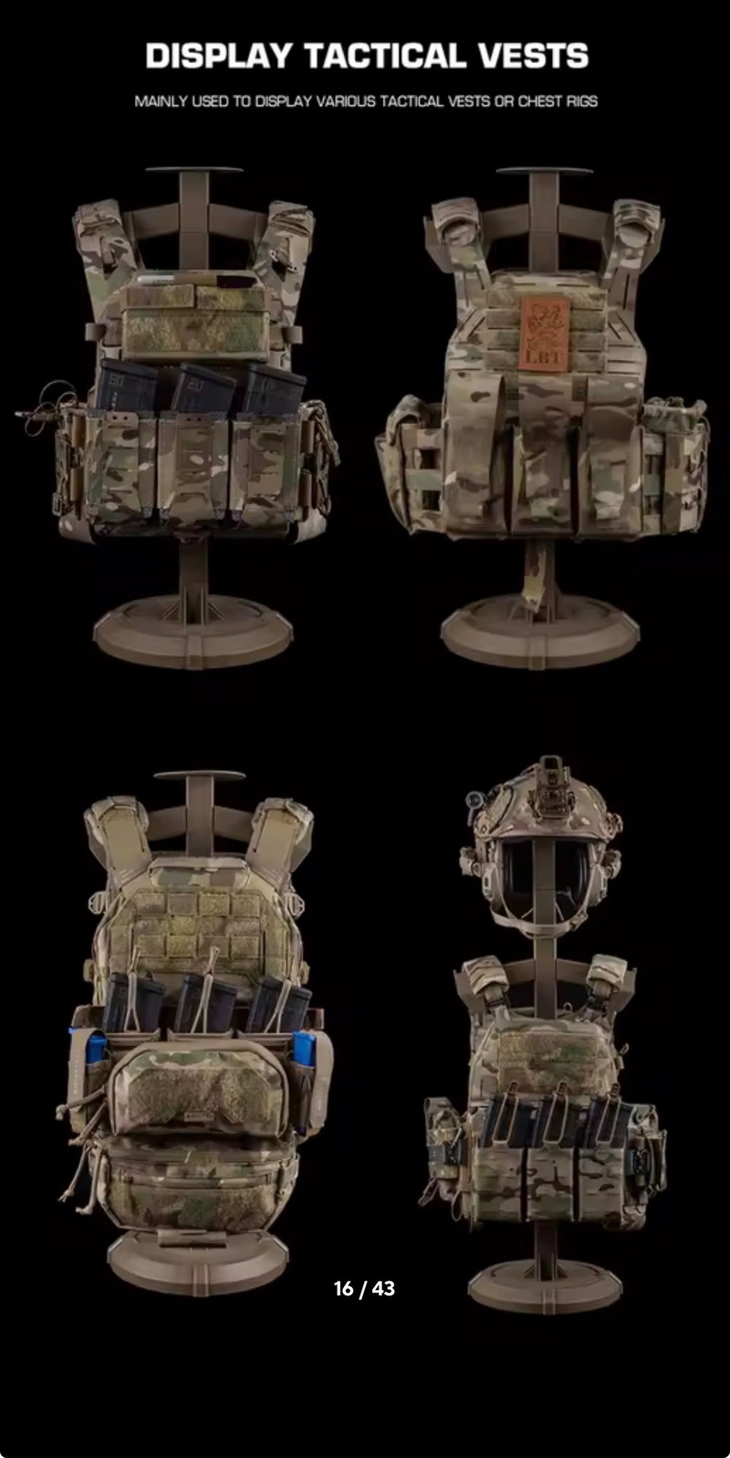 Image 1 for Tactical Plate Carrier Display Stand