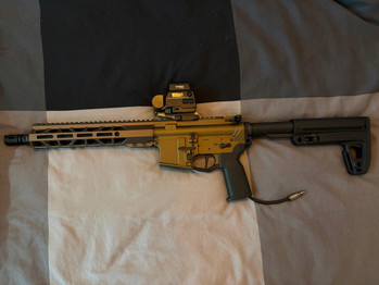 Imagen 4 de Novritsch SSQ4 HPA - nooit in het veld gebruikt - incl. 5 mags, holo sight en riser