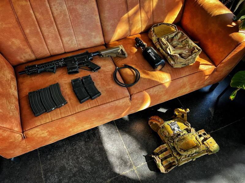 Afbeelding 1 van THE BEAST - Volledige HPA en GBBR Tokyo Marui MWS mk18 Set