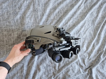 Image 2 for FMA EXF Bump Helmet Foliage Green + FMA NVG's