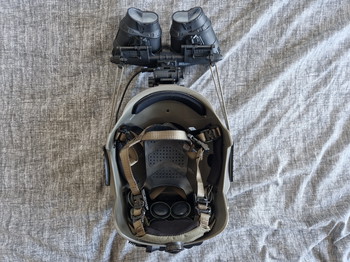 Image 3 for FMA EXF Bump Helmet Foliage Green + FMA NVG's