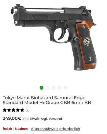 Image 6 for Tokyo Marui M9 Biohazard Samurai Edge GBB