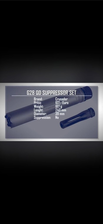 Image 4 for Crusader G28 Schalldämpfer/Flashhider