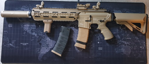 Image for ics CXP MMR carbine tan met theta red dot