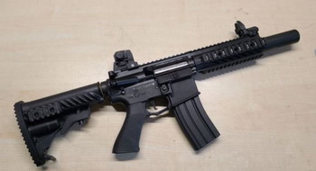 Afbeelding 3 van Fully Custom tuning M4 MK18 Shotry CQB with ETU Silencer Edition Full Metall