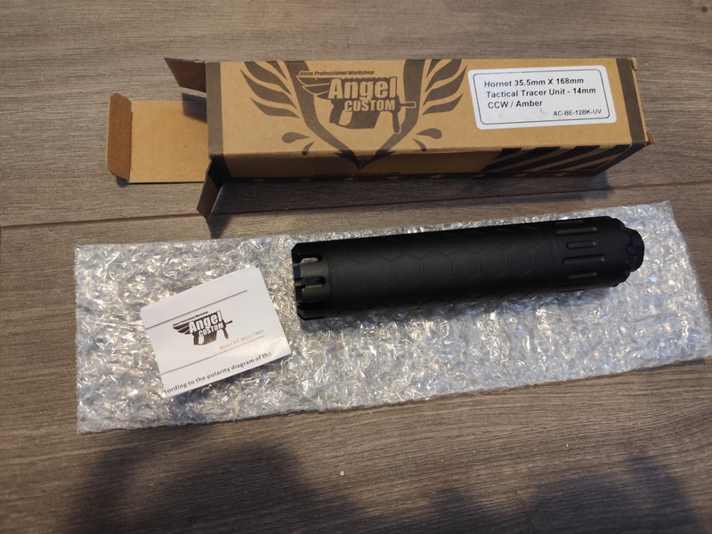 Image 1 for Hornet Silencer with Firework Tracer - 14mm CCW / CNC Aluminum / Black - Angel Custom