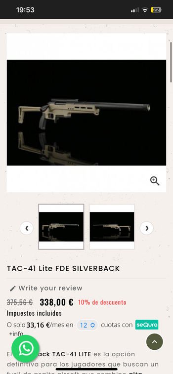 Image 2 for Silverback airsoft TAC41 lite