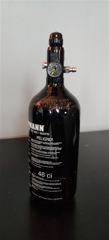 Image 2 for Tippmann 0,8 liter (0,8L) 200 bar perslucht fles inclusief regulator