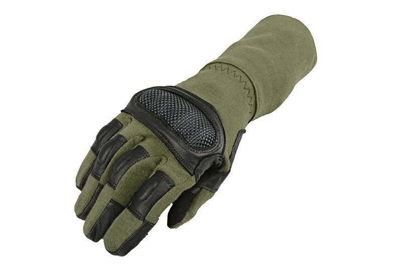 Image 1 for [Leuven, BE] Armored claw breacher kevlar + keprotec tactical gloves olive drab maat L