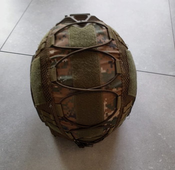 Imagen 3 de Groene olive WARQ  helm met wit vizier en camo