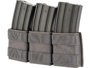 Image for Esstac Triple "Shorty" 5.56mm KYWI Magazine Pouch (Color: Wolf Grey)