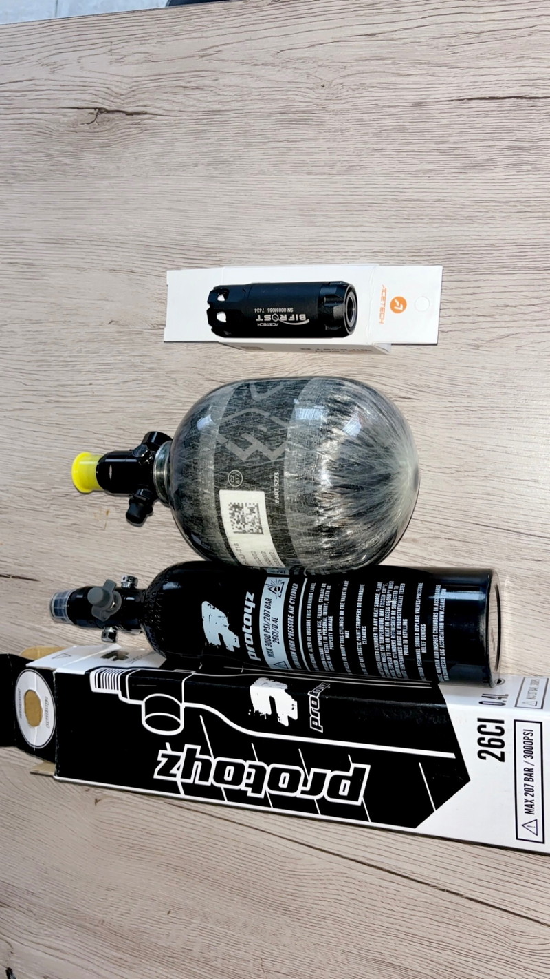 Bild 1 für Hpa tank carbon 0,8l en prototyz 0,5l  en een bifrost tracer zgan