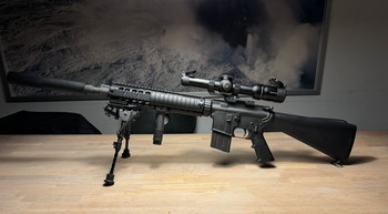 Image 3 pour Z-Parts Mk12 Mod1 steel rail set voor TM MWS GBBR inclusief Z-Parts Mk12 suppressor.