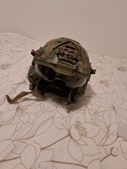 Imagen 4 de SeeboJK Tactische Integraalhelm Ingebouwde Headset en Anticondensventilator, Afneembare Zwarte/Doorzichtige Veiligheidsbril en Ademend Beschermend Masker, voor Airsoft Paintball,Cp