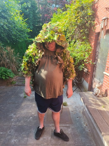 Afbeelding 2 van Ghillie-cape  + hoedje + meshmask