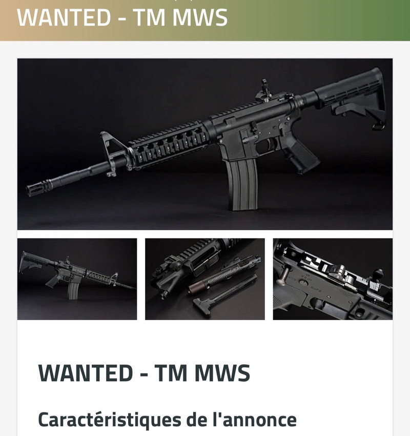 Afbeelding 1 van Réserve , wanted was m4 14,5