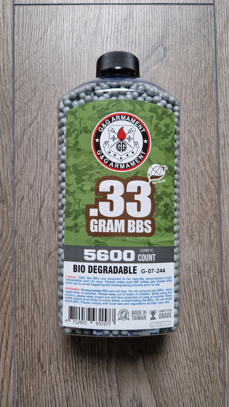 Afbeelding 1 van TKA: Restant Fles G&G Bio BB's 0,33gr - Grey.