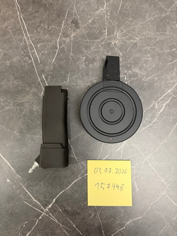 Image 2 for AirTac VFC / Umarex MP7 GBB HPA Adapter + Tokyo Marui MP5 Drum Mag