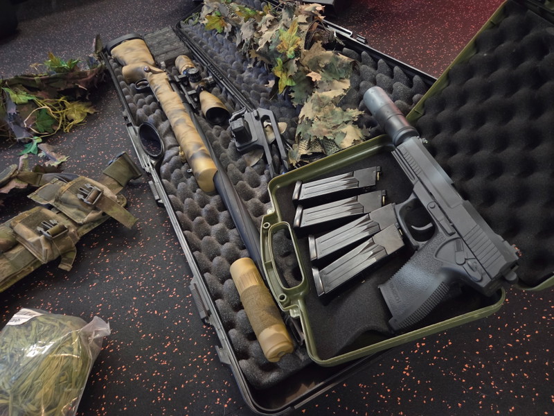 Image 1 for Complete sniper kit - SSG24, SSX23, Ghillie hood, warrior belt