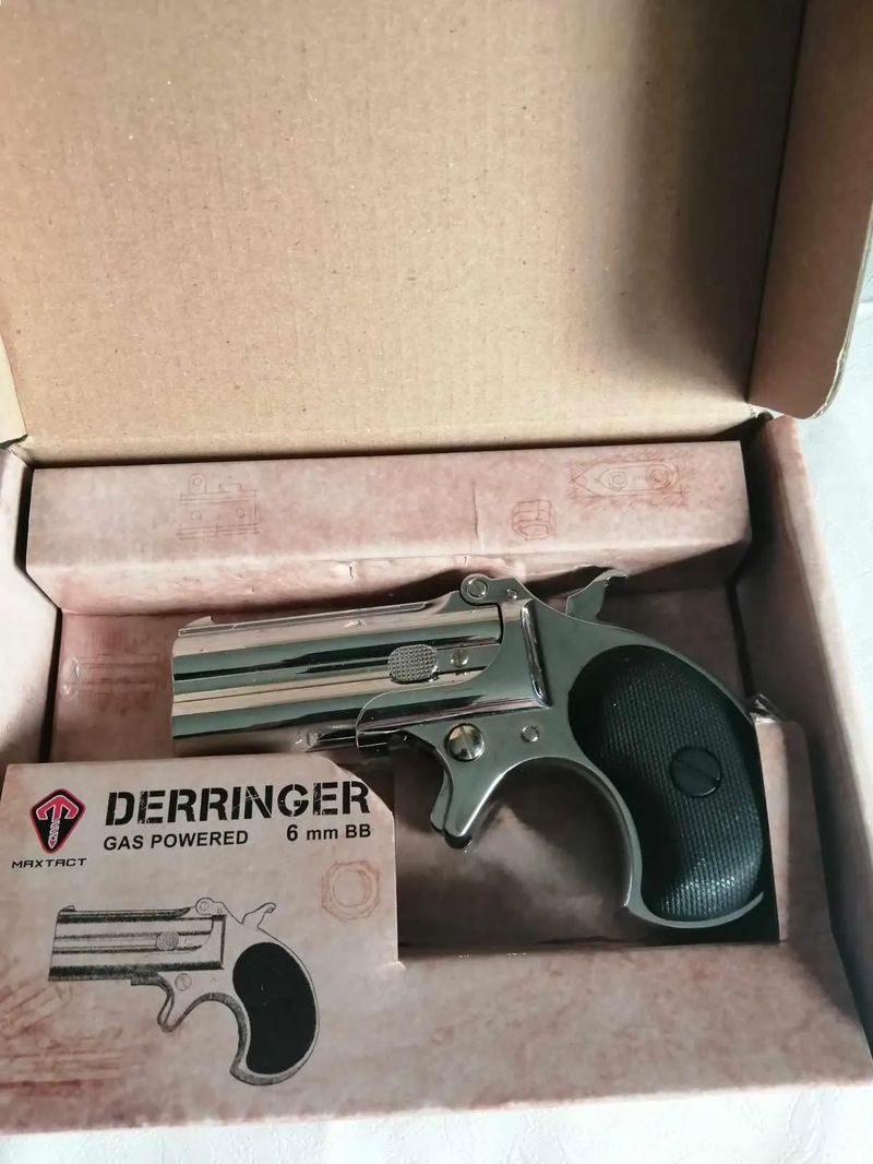 Image 1 pour Derringer gaspowered 6 mm BB...  te koop als nieuw