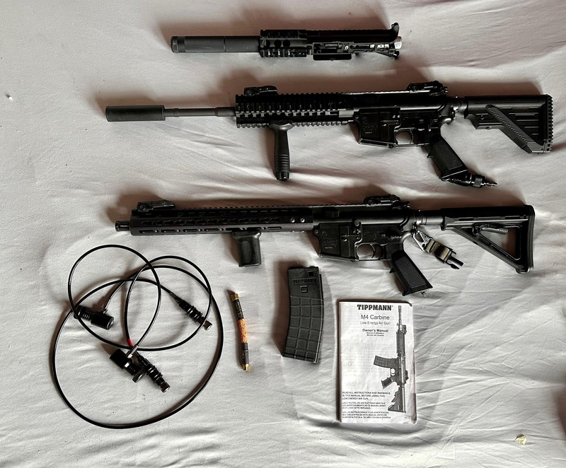 Imagen 1 de Tippmann M4 2x met extra upper receiver en onderdelen