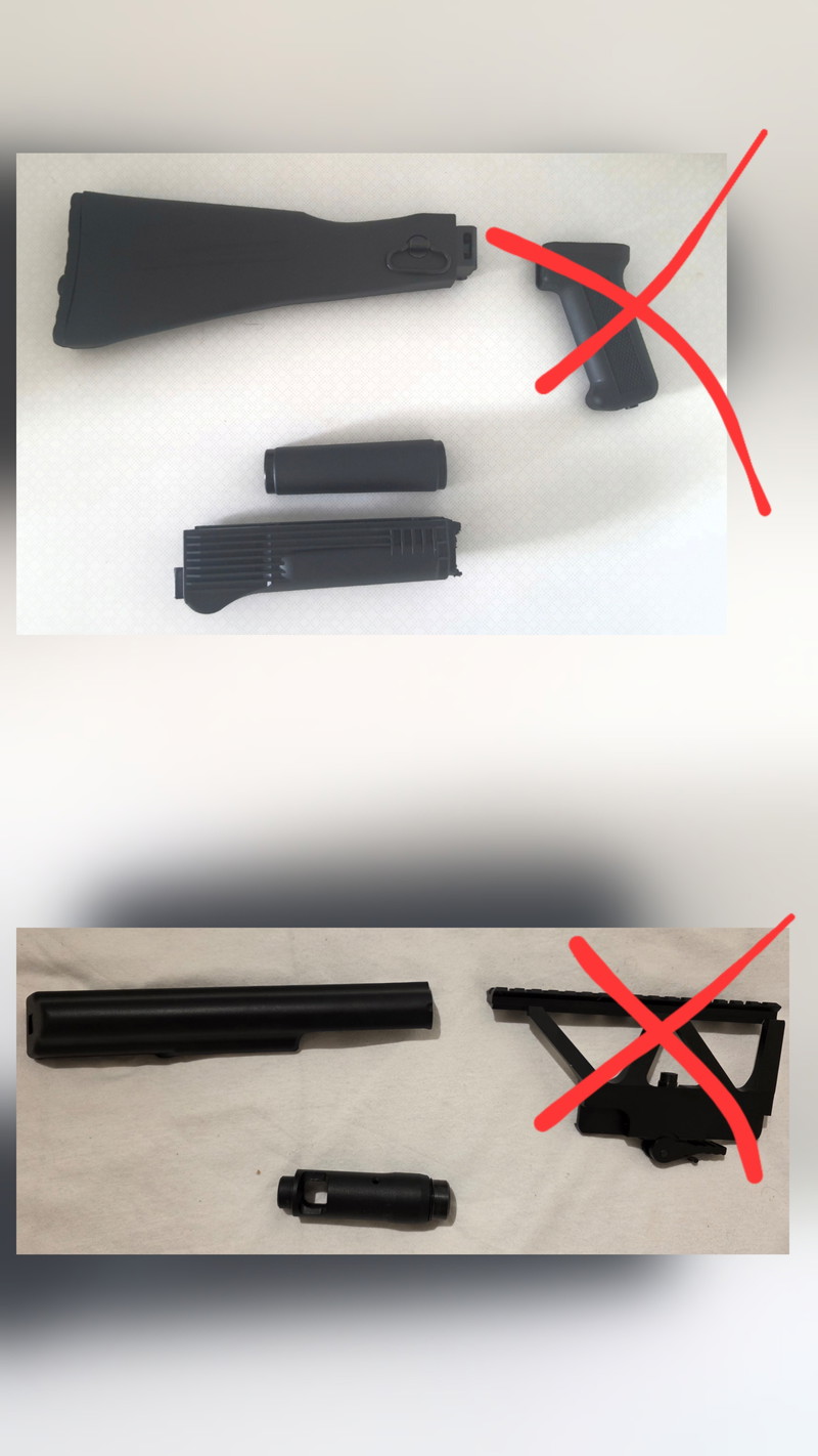 Afbeelding 1 van Vfc ak74m gbbr parts & optic mount