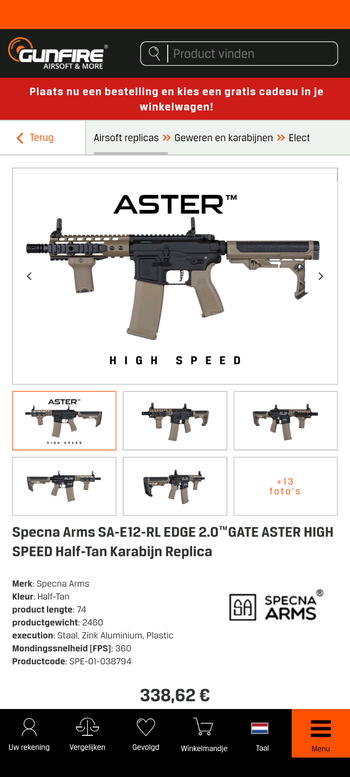 Afbeelding 5 van Specna Arms SA E12 Edge2.0 highspeed