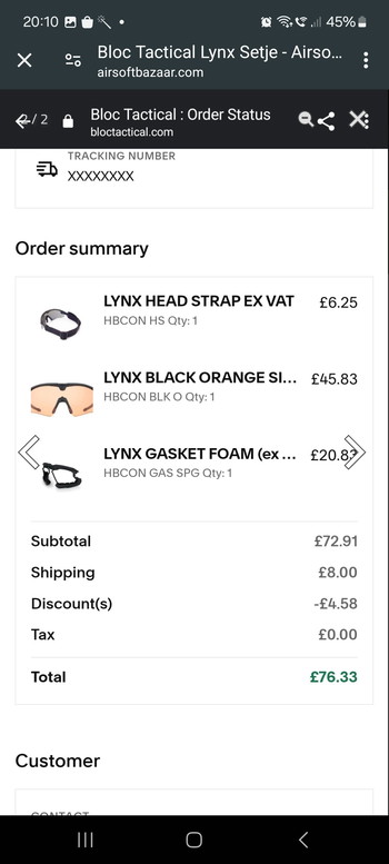 Image 4 for Bloc tactical lynx bril goggles