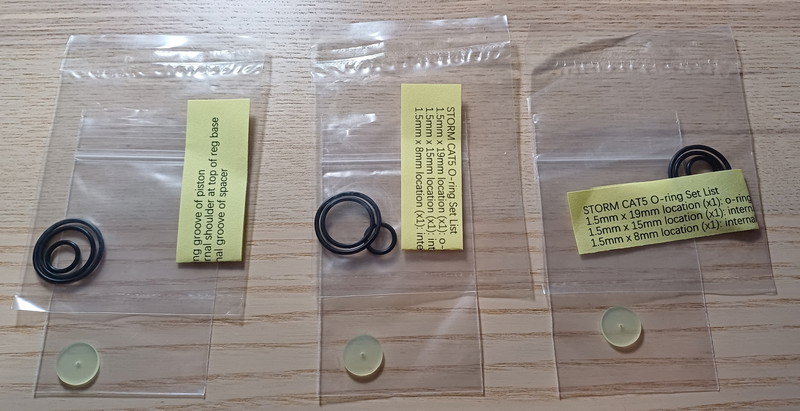 Image 1 pour Wolverine Airsoft Cat5 Storm Regulator O-ring kit