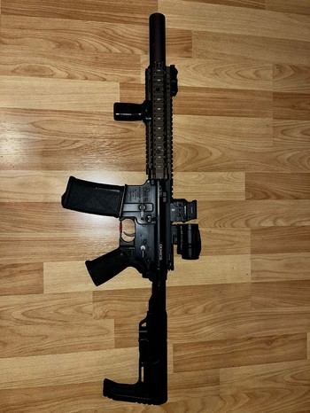 Image 5 for Begadi M4 NOVA Daniel Defense MK18Look  S AEG  Voll getunt Schalldämpfer Red Dot mit Booster 5 Mag.