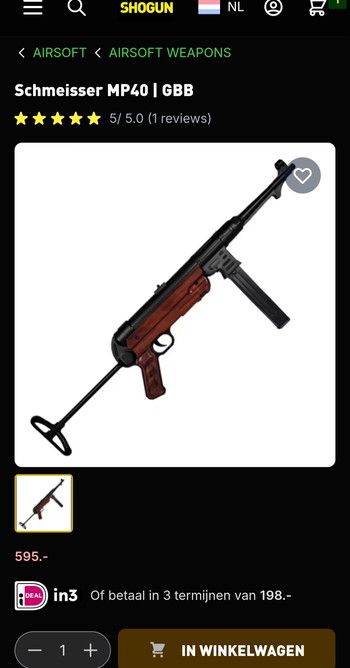 Afbeelding 4 van Schmeisser MP40 GBB