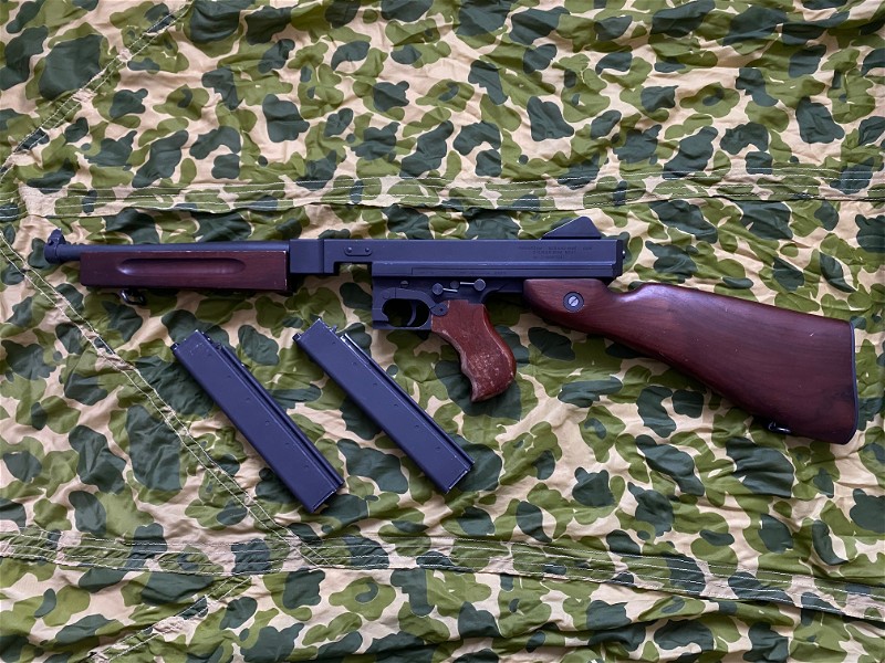 Image 1 for GBB M1A1 Thompson (Ra-Tech wood / barel kit)