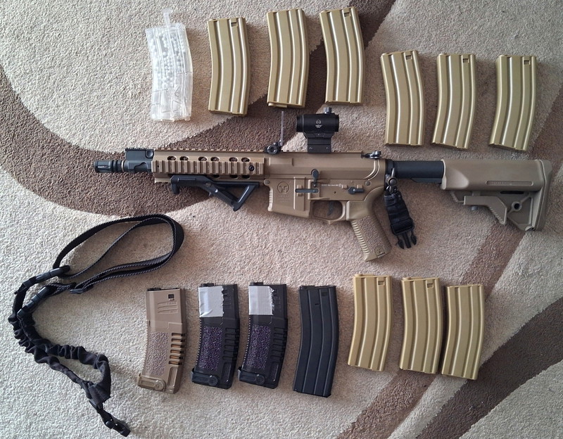 Afbeelding 1 van Softair Ares Amoeba M4 EFC-System S-AEG Dark Earth   + umfangreichen Zubehör