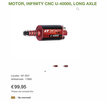 Afbeelding 4 van Infinity CNC U-40000 AEG motor long