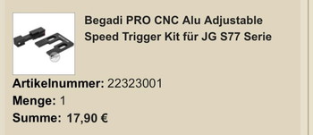 Bild 4 für Aug JG S77 A3 Begadi upgrade gen. 2