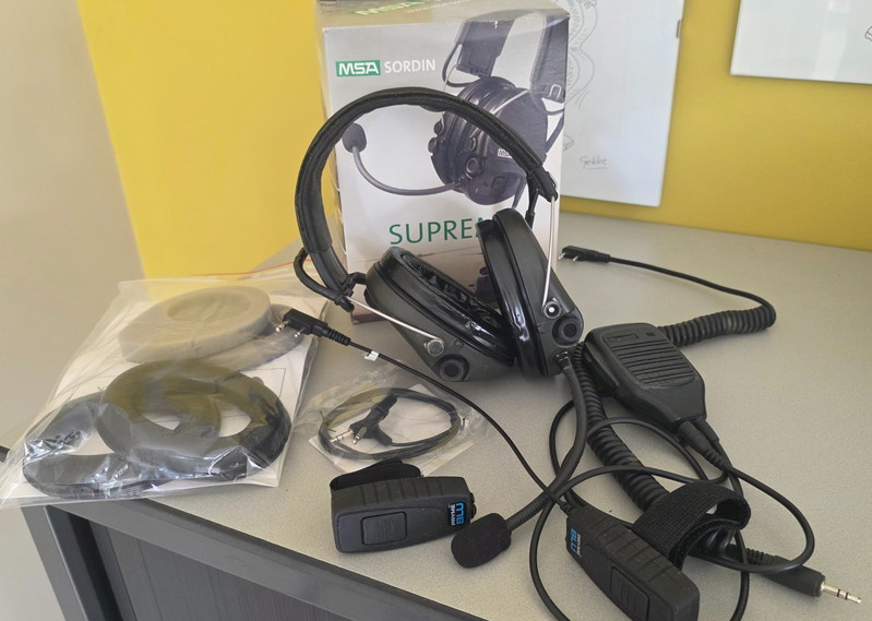 Image 1 for MSA Sordin Supreme Pro WW (Bluetooth) gelpads + PrymeBLU Adapters + Kenwood PTT