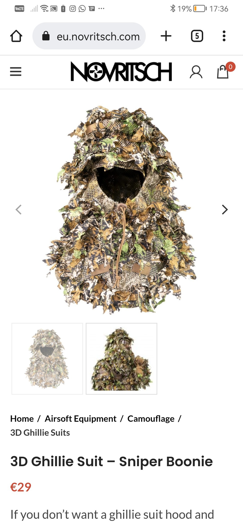 Image 1 for Novritsch ghillie