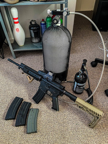 Image 2 for Tippmann M4 carabine HPA met duikfles en magazijnen!