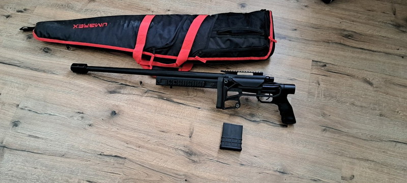 Image 1 for CYMA CM.707-U Upgraded Version 530 FPS - black, Including bag, 1 mag and BBs