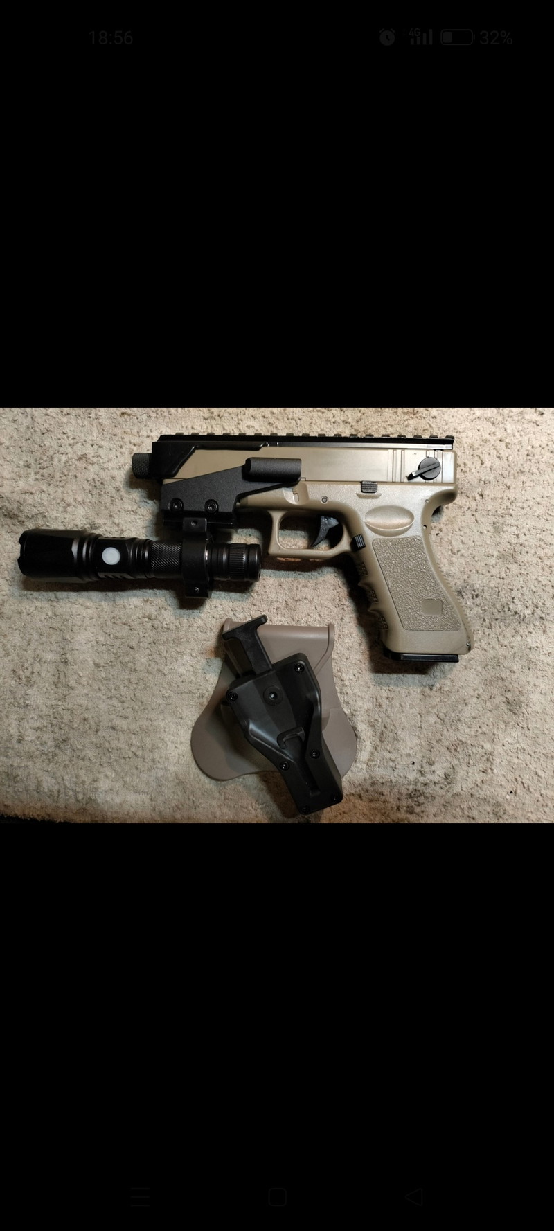 Image 1 for Upgraded Cyma CM030 glock 18 mosfet editie met Novritsch holster + tuning parts