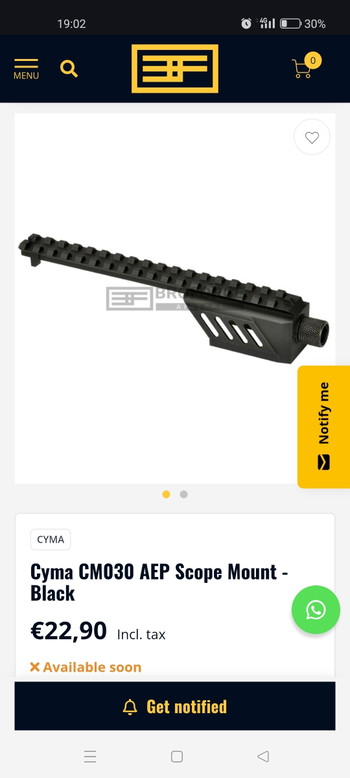 Image 3 for Upgraded Cyma CM030 glock 18 mosfet editie met Novritsch holster + tuning parts
