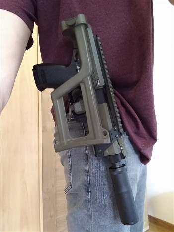 Image 3 for (Leuven, BE) Novritsch SSX23 Tridos Nano kit TDC + 4x green gas mags upgraded mag cap naar 27rds + DTD holster & veel meer...