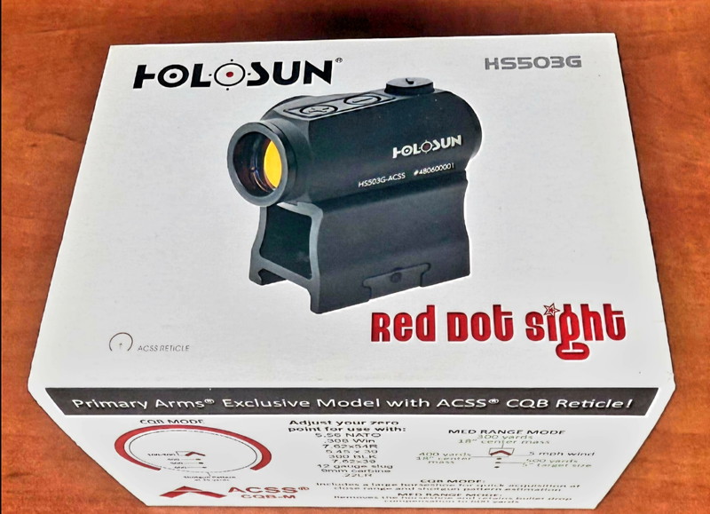 Bild 1 für HOLOSUN HS503G Red Dot Sight ACSS Reticle