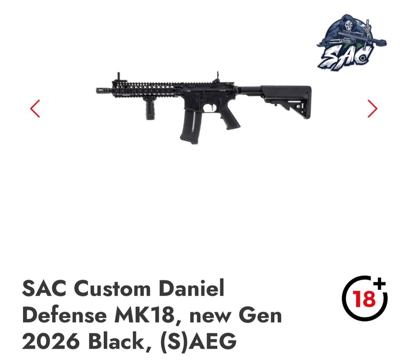Bild 1 für Daniel Defense MK18 S-AEG von SAC