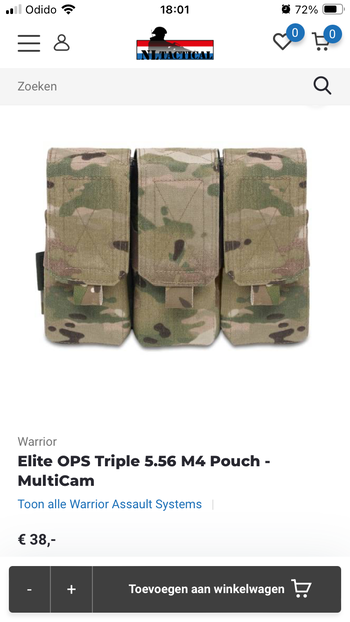 Bild 3 für Warrior assault recon plate carrier multicam + toebehoren