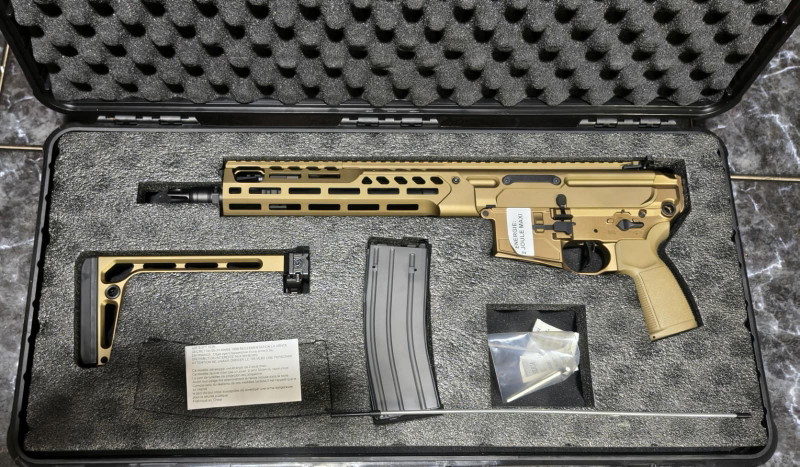 Image 1 for Salvo Precision MCX Spear 10.5 GBBR & Case V3 - FDE or BLACK  - MARKINGS POSSIBLE