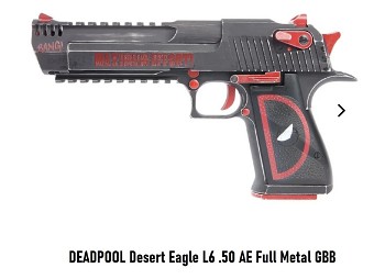 Image 3 pour WE (Wei Tech)DEADPOOL Desert Eagle L6 .50 AE Full Metal GBB