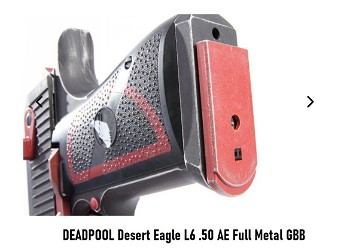 Afbeelding 4 van WE (Wei Tech)DEADPOOL Desert Eagle L6 .50 AE Full Metal GBB